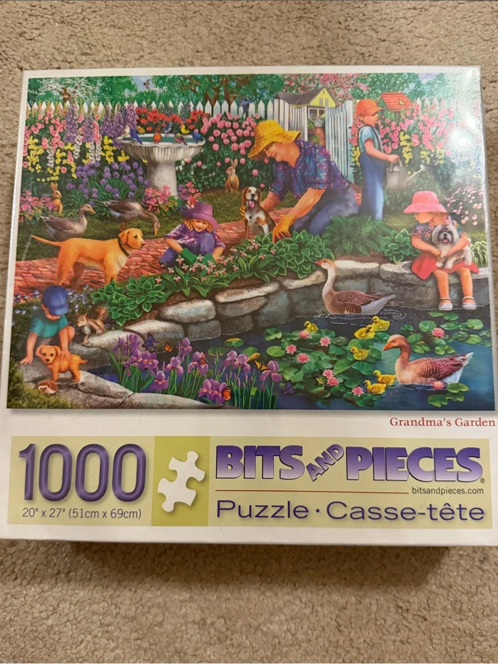 NEW Grandma's Garden 1000-Piece Jigsaw Puzzle - Colorful